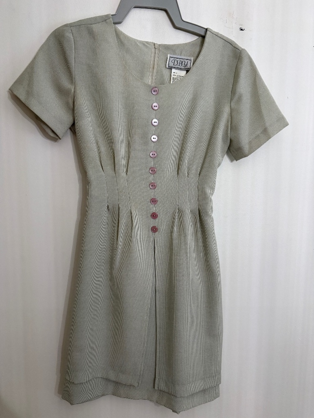 Vintage 1990s D.B.Y. Ltd. Lightweight Summer Short Sleeve Pastel Dress - Size 3